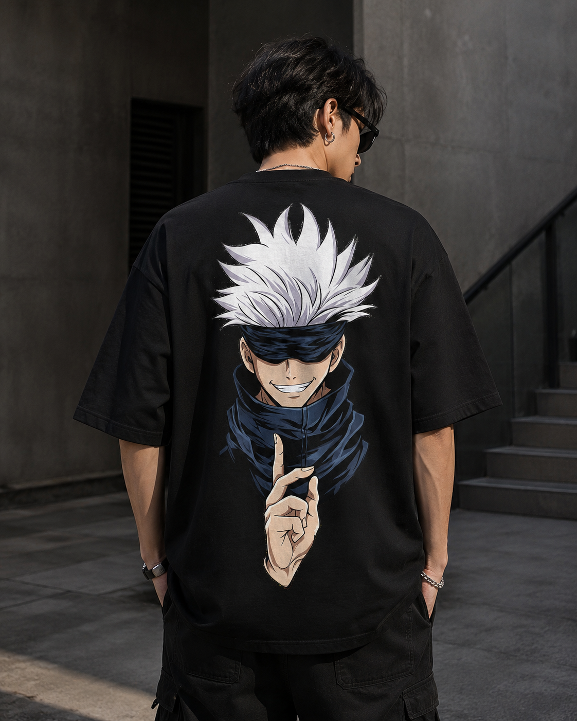 Gojo Oversized Anime Streetwear T-Shirt | Premium Cotton Graphic Tee | ShutelOne