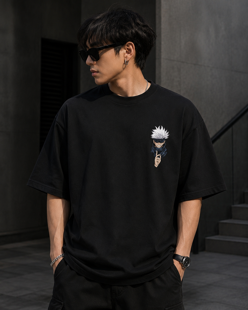 Gojo Oversized Anime Streetwear T-Shirt | Premium Cotton Graphic Tee | ShutelOne