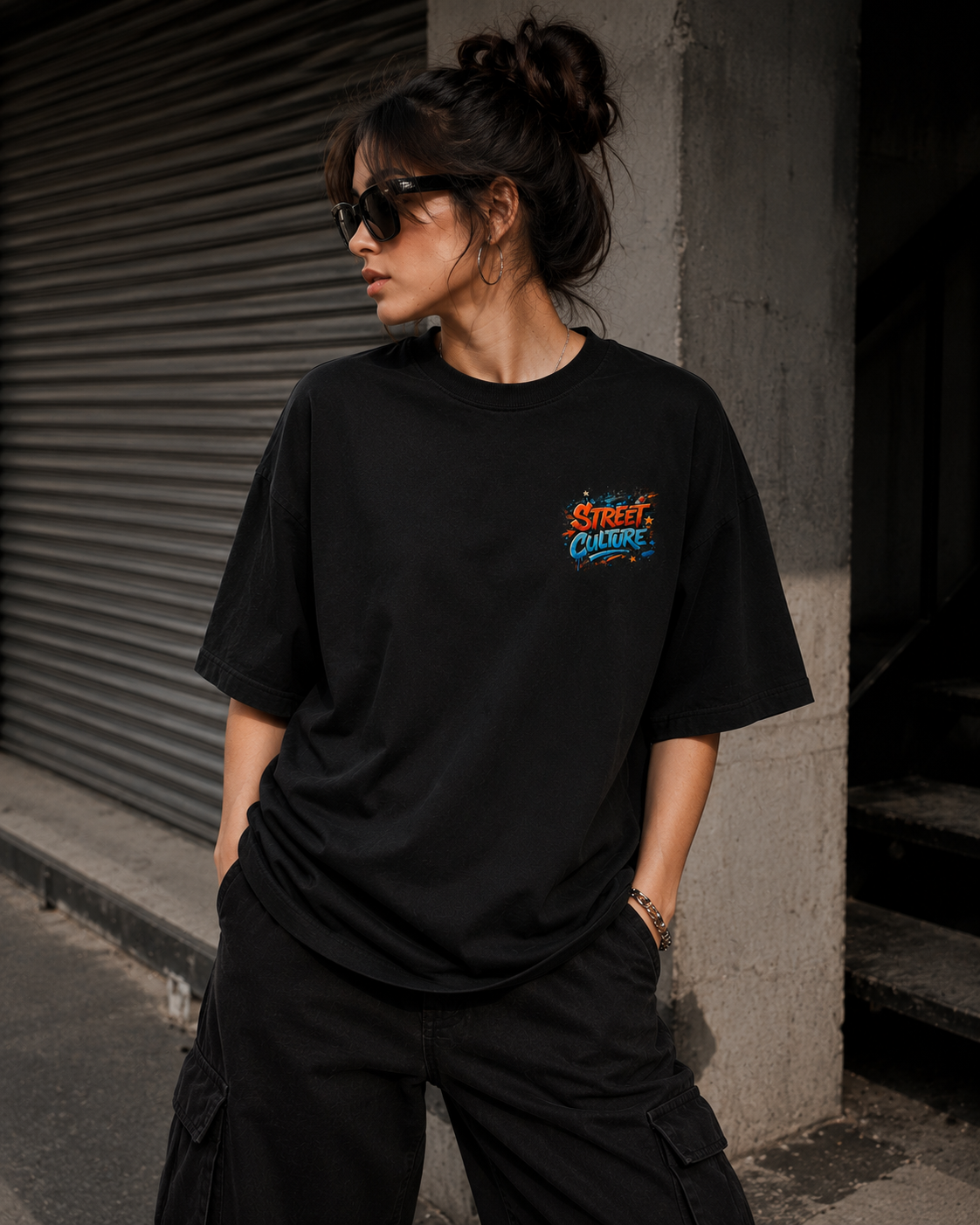 Street Culture Oversized T-Shirt | Urban Graffiti Streetwear Tee for Men & Women