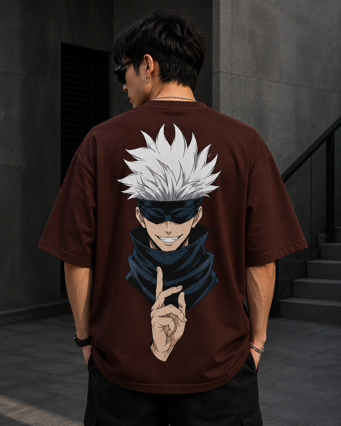 Gojo Oversized Anime Streetwear T-Shirt | Premium Cotton Graphic Tee | ShutelOne