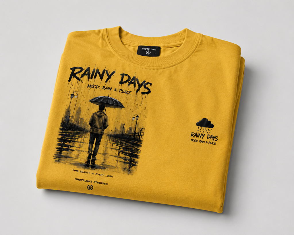 Rainy Days Oversized Streetwear T-Shirt – Monsoon Edition