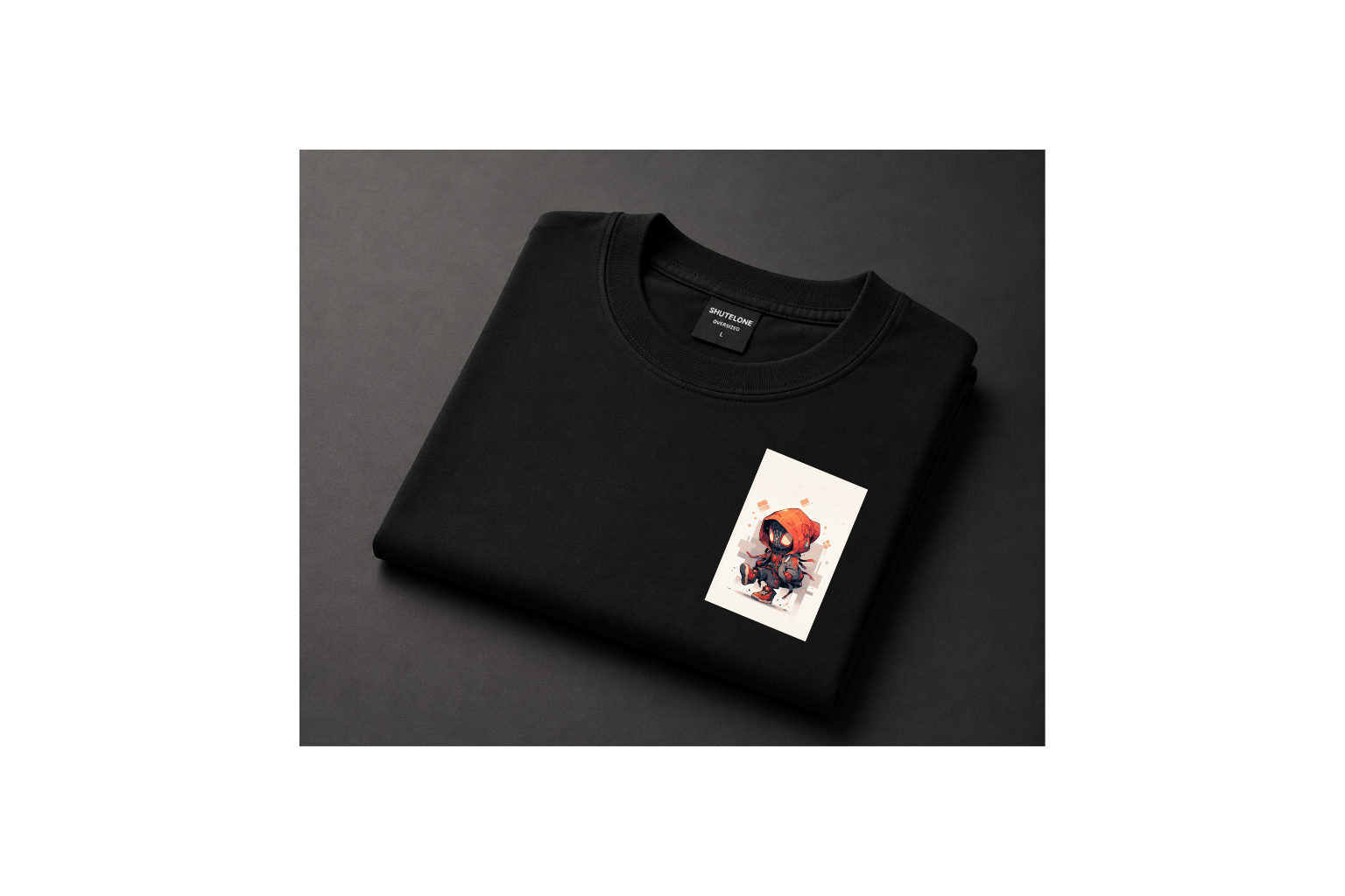 Urban Hooded Hero Oversized Black T-Shirt | Premium Cotton Streetwear Tee