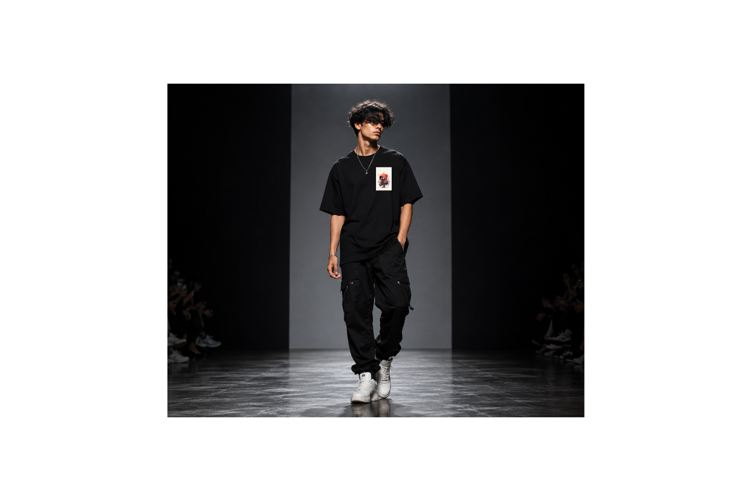 Urban Hooded Hero Oversized Black T-Shirt | Premium Cotton Streetwear Tee